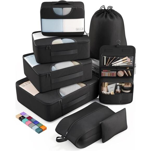 Set Packing Cubes for Suitcases Travel Essentials for Carry on Luggage Organizer - Picture 1 of 7